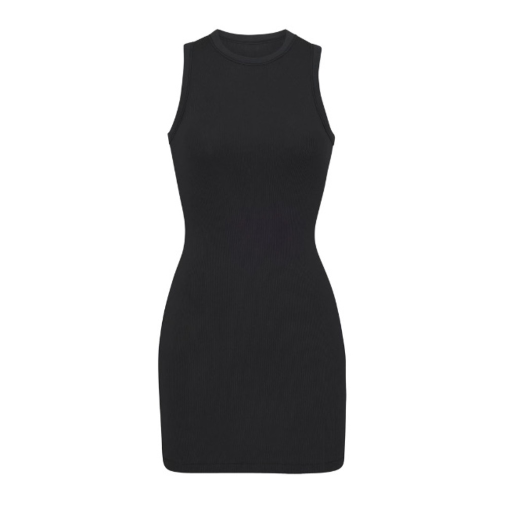 SKIMS Cotton Rib Tank in SOOT